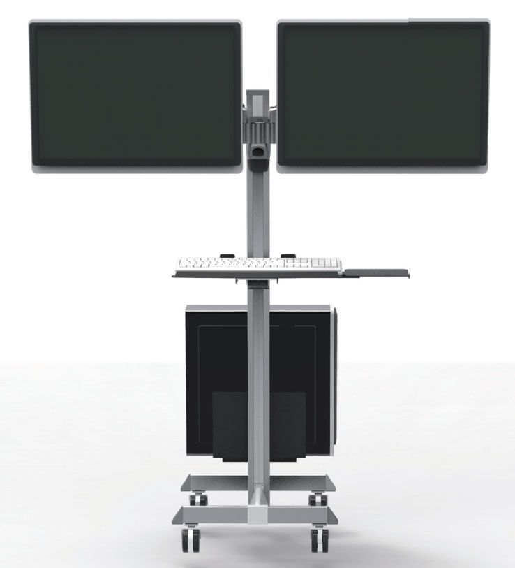 Samin Movable Computer Table, 45 cm x 51 cm x 121.3 cm