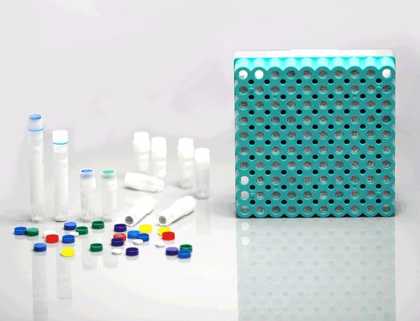 0.5ml Cryogenic Vial, 2D barcode, Self-Standing, External Thread, 50/pk, 500/box, 2000/CS (618041)