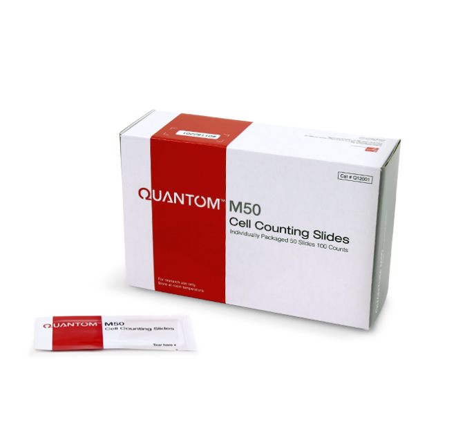 QUANTOM™ M50 Cell Counting Slides, 500 Slides, 10 boxes (Q12002) (LGBD30003)