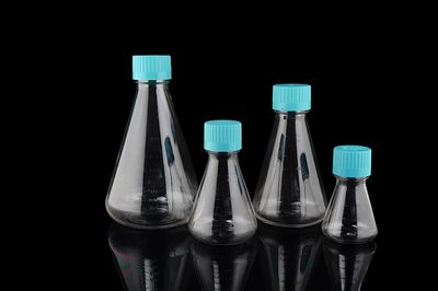 125ml Erlenmeyer Flasks, Polycarbonate (PC), Non-treated, Vent cap, Flat Bottom, DNase/RNase free, no pyrogen, sterilization, 1/bag, 24/box， TAB002125