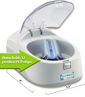 C1248, StripSpin™12 Mini Centrifuge, holds 12 position PCR strips, 115V