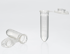 1.5ml Lid-Lock Tube, Natural, Conical Bottom, Sterile, 50pcs/bag, 2bags/inner box, 4 inner boxes/cs, CFT801015