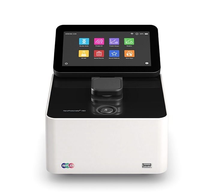 Implen Nanophotometer, N60-Touch UV/VIS (200nm-900nm) Spectrophotometer with Color Touch Screen Control, Built-In Vortex, IPLD20061