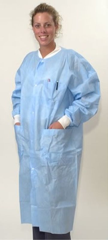 Lab Coat, Blue, Large, 10/Pack, DBJ-3660BL
