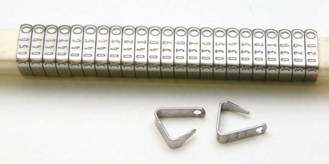 Ear Tags, 0.018" Monel 2.36 mm wide, 1000 pcs, 1000 to 1999, ETG1000