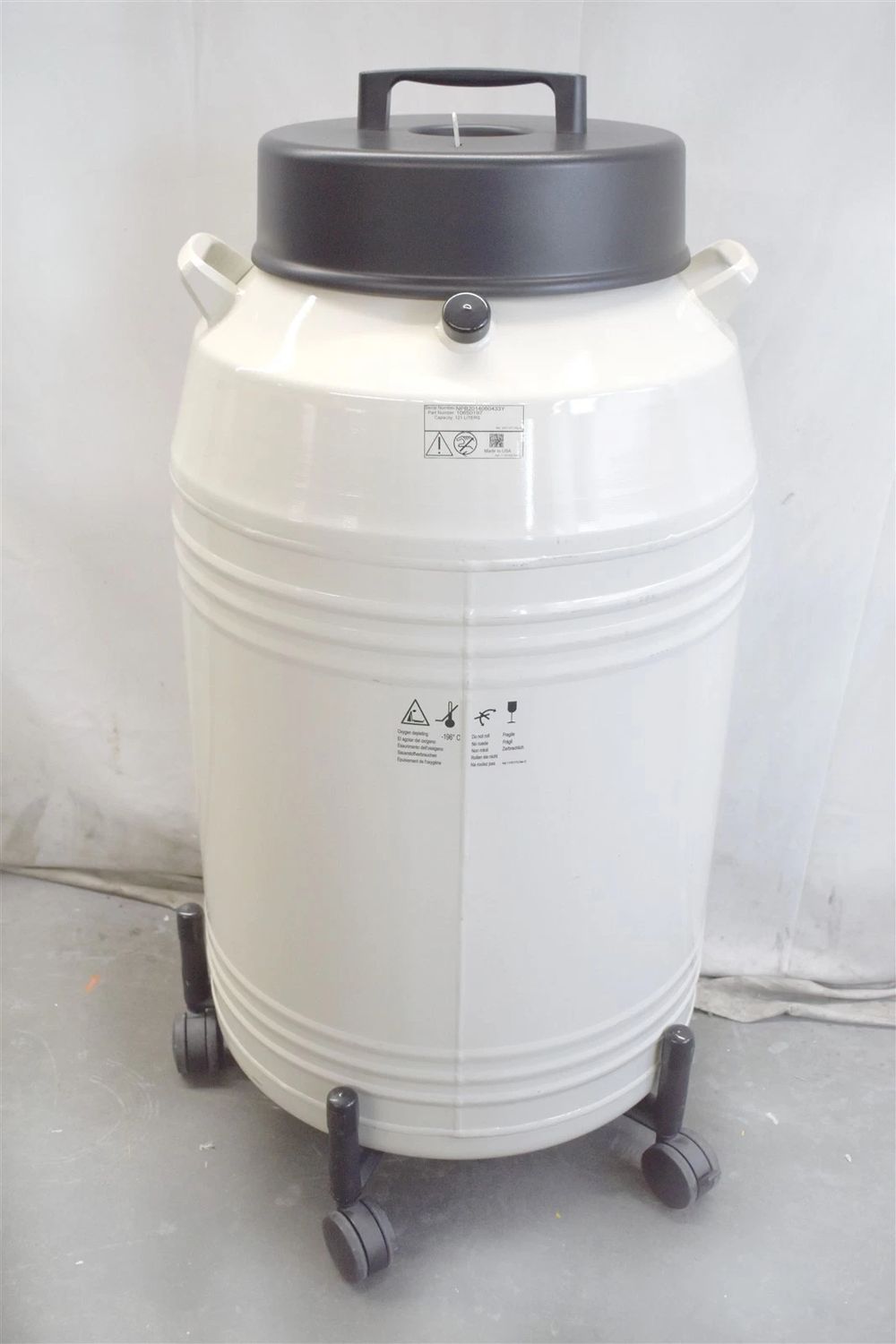 4000-Tube Capacity Liquid Nitrogen Tank, with Metal Rack, Slightly Used, Each, MVE4000U