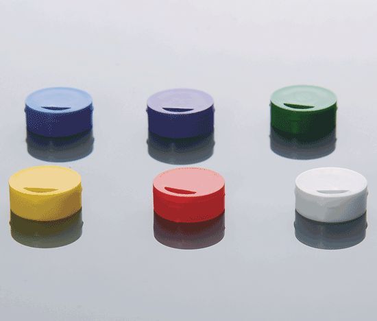 Cap Insert for Cryogenic Vial, Assorted, white, red, yellow, blue, green, purple, 100/pk for each color, 600/cs (611207)