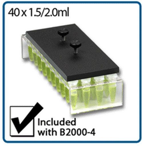 B2000-4-T5, Test Tube rack for 40 x 0.5 ml tubes on B2000 Series MyBath Digital Water Bath, BMKE20065