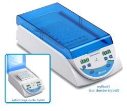 BSH5002-2B-E, myBlock ll™- digital dry bath with 2 Quick-Flip blocks (BSWCMB) for tubes (0.2 to 2.0ml, PCR strips and PCR plates, 230V, BMKE20052
