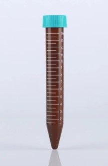 Nest 15ml Amber Color Centrifuge Tube, Rack (PS Rack), Sterile 50/pk, 500/cs (601201)