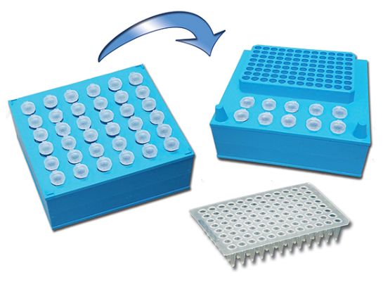 R1000, CoolCube™ Microtube and PCR Plate Cooler, Maintains 0°C for up to 4 hours, with Two sides, holds 0.2, 1.5, 2.0 ml microtubes and PCR tubes/strips/PCR plates, BMKF10272