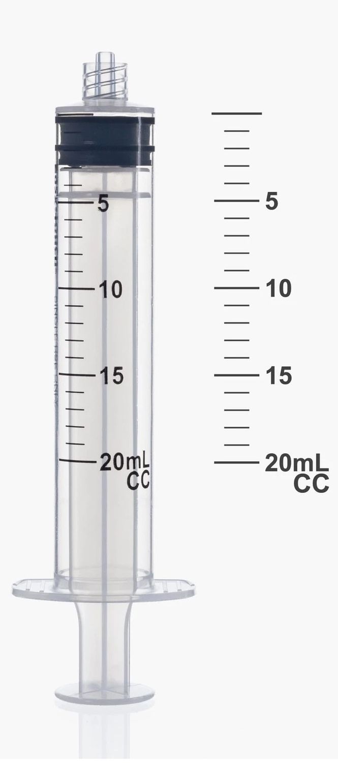 Luer Lock Syringe Barrel, 20ml, Sterile, 48/BOX, LB0008-BX
