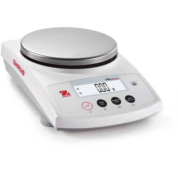 OHAUS PR Series Precision Balance, PR1602/E, Max Capacity: 1600 g, Readability: 0.01 g, Pan Size: 7.1 in (180 mm), (30529067), HUS30529067