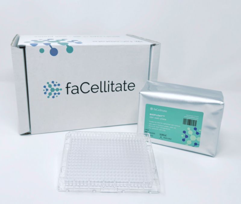 faCellitate BIOFLOAT™ 384-well plates (4 Plates per pack), Ready-to-use for spheroid cell culture, F224384