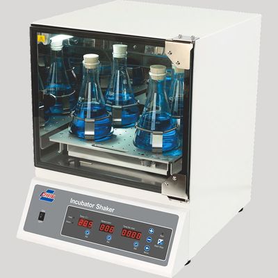 Crystal Benchtop Incubator Shaker, 26mm Orbit, Max. 5L, Ambient +5℃ ~ 80℃, 30~300 RPM, Platform 13.8x11.8", 110V, 2 Year Warranty, IS-RSDAA
