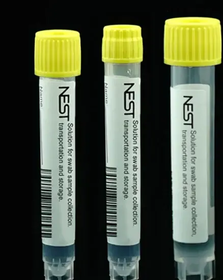 NEST Disposable Sampler, 5 mL Vial with 2.5 mL VTM, 10 Vials/pk, 100 Vials/cs, 202115, INPE10031