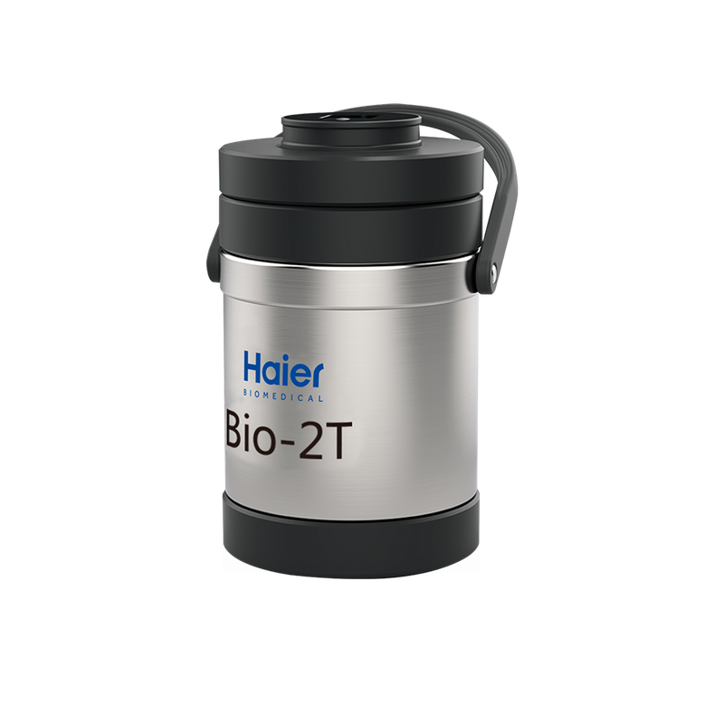 Liquid N2 Transfer Container, 2L, with temperature display showing real time temperature on lid, Capacity: 54 x 2ml Internal Thread Cryovials, Temp. Range: -135~-196 ℃, BIO2T Liquid N2 Transfer Container, 2L, with temperature display showing real time temperature on lid, Capacity: 54 x 2ml Internal Thread Cryovials, Temp. Range: -135~-196 ℃, BIO2T