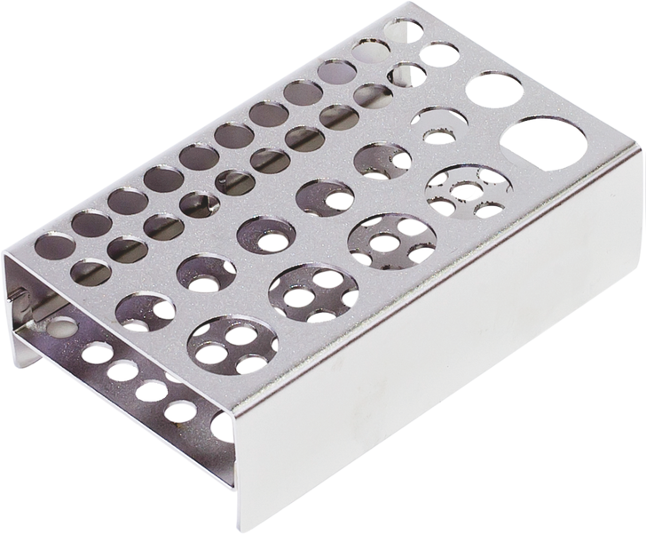 Crystal Combination Tube Holder for Mini Water Bath, for 5 ml (5 Tubes), 1.5 ml (7 Tubes) & 0.2 ml (22 tubes), Stainless Steel, Each, WBA13