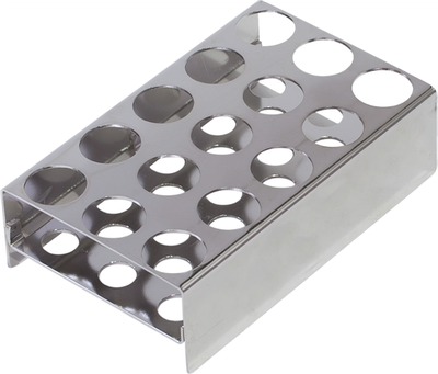 Crystal 5 ml Tube holder for Mini Water Bath, 15 x 16 mm diameter tubes, Stainless Steel, Each, WBA10