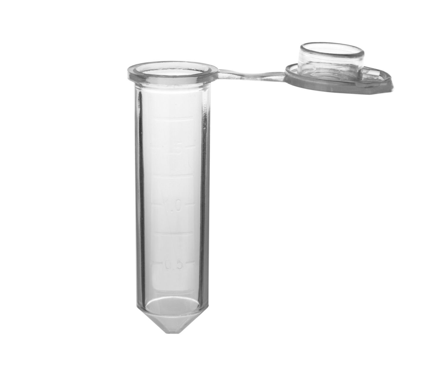 Microtube w/ cap, 2.0ml, clear, V-Bottom, sterile, w/ self-standing bag & Stop-Pops™, 500/Pack, 5000/Case, MTC2002CS