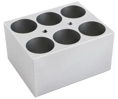 Single Block For 50ml Conical Tubes, 6 x 50ml, Φ29.0mm x 47.6mm, Block Dimensions: 95 x 76 x 51mm (L x W x H), Each, (TC0401001-55), FESEC0020