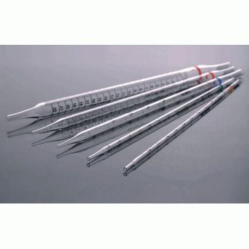 1ml Serological Pipette with 0.4ml negative graduation, 1/100 ml graduations, Sterile, 20 per bulk bag, 1000/pk, 3000/cs (324002-CS)