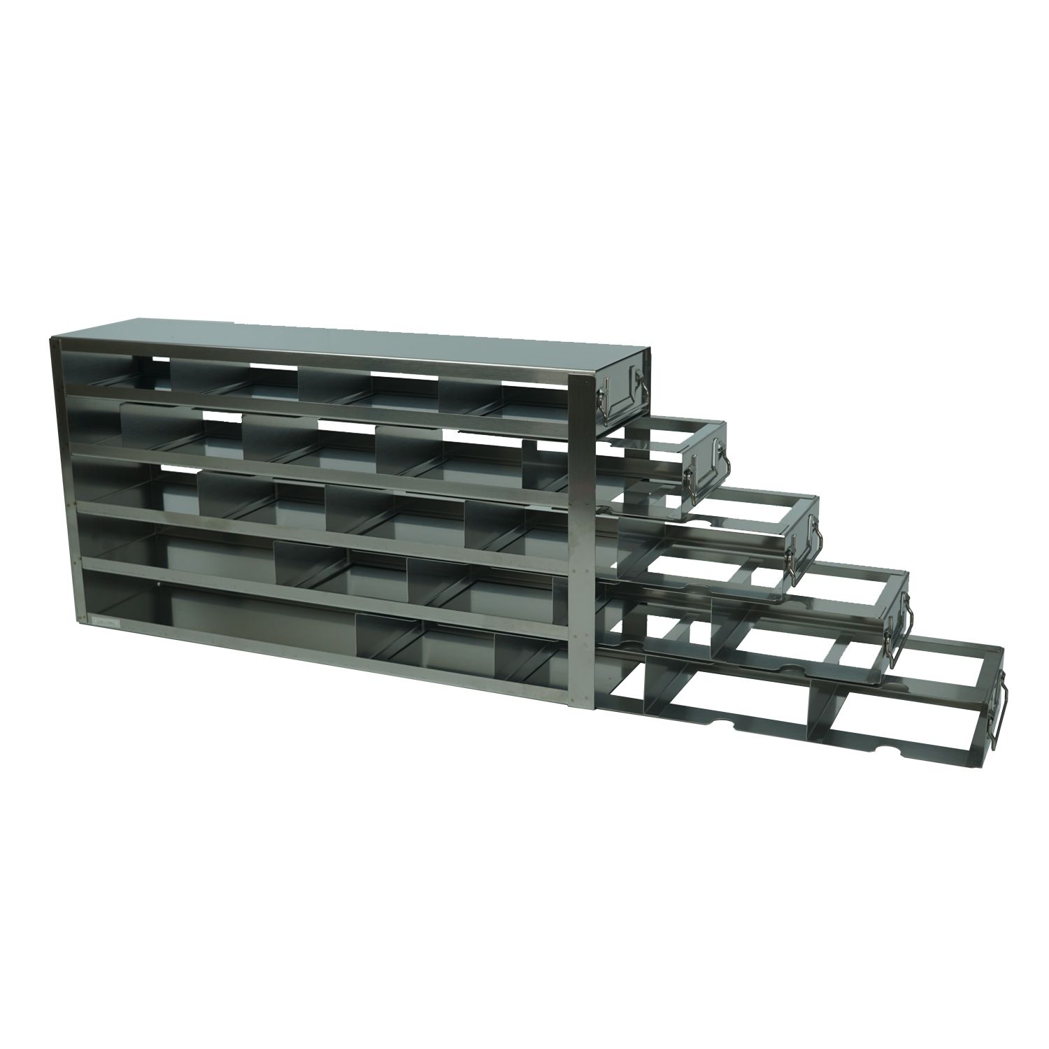 Drawer Style Metal Freezer Rack for Panasonic Freezers, 4Dx5H, for 2” Standard Boxes, 22 7/16 x 11 9/16 x 5 1/2 inches, Each, DBJMFR452PS