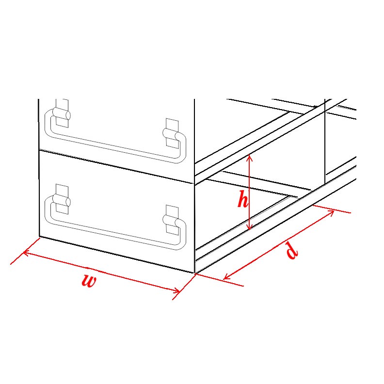 Drawer Style Metal Freezer Rack for Panasonic Freezers, 4Dx5H, for 2” Standard Boxes, 22 7/16 x 11 9/16 x 5 1/2 inches, Each, DBJMFR452PS