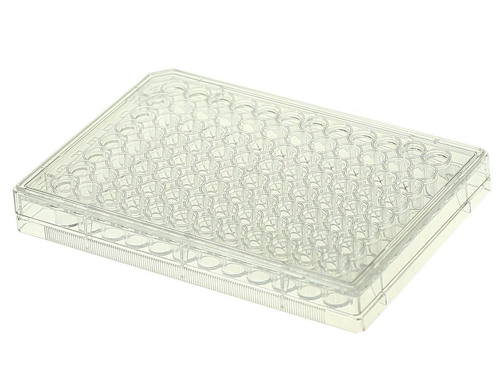 96 Well Cell Culture Plate, White, Flat bottom, TC, Sterile, 1/pack, 100/cs, INTP0096WB