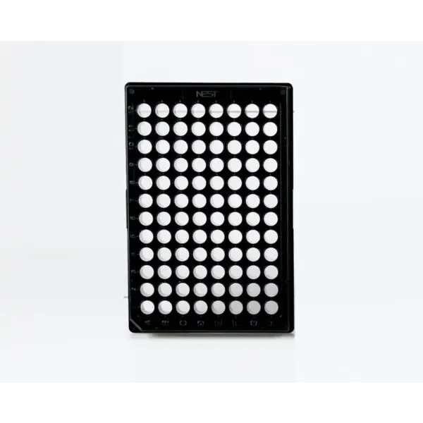 96 Well Cell Culture Plate, Black frame with clear PS bottom, Flat bottom,  TC Treated, Sterile, 1/pack, 30/cs, INTP0096BBCB