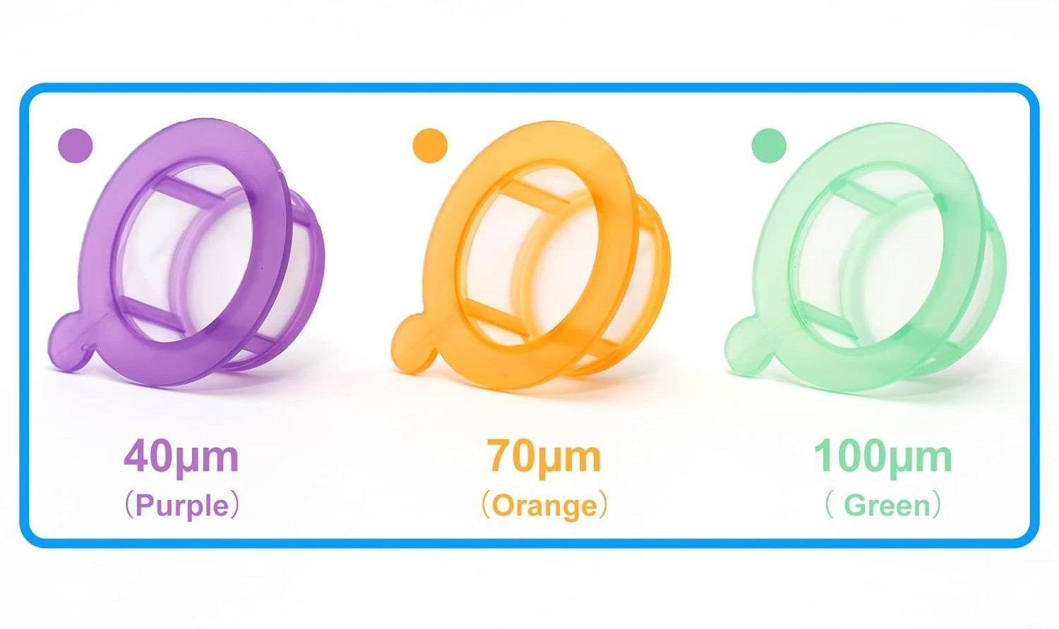 Cell Strainers, 40um, Individually Packed, Sterile, non-pyrogenic, 100/Case, INSC40100