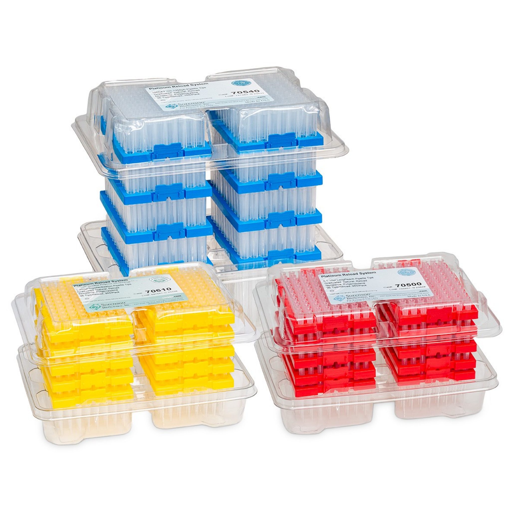 10µL LongReach Reload (Refill)Tips in Stack (Wafers), Clear, Polypropylene, Low Binding (Retention), Non-Sterile, 96/Reload Deck, 960/Pack, 4 Packs/Case, INRT0010WR