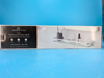 Organize It All Wall Mounted Glass Shelf