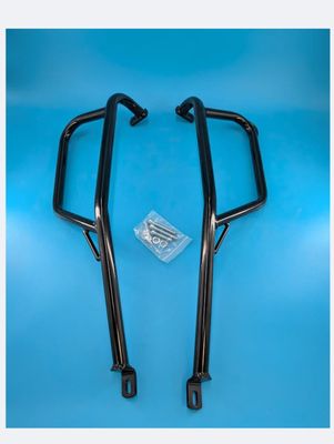 View of Xitomer Side Crash Bar fits KLR650 2022-2024 with mounting bolts.
