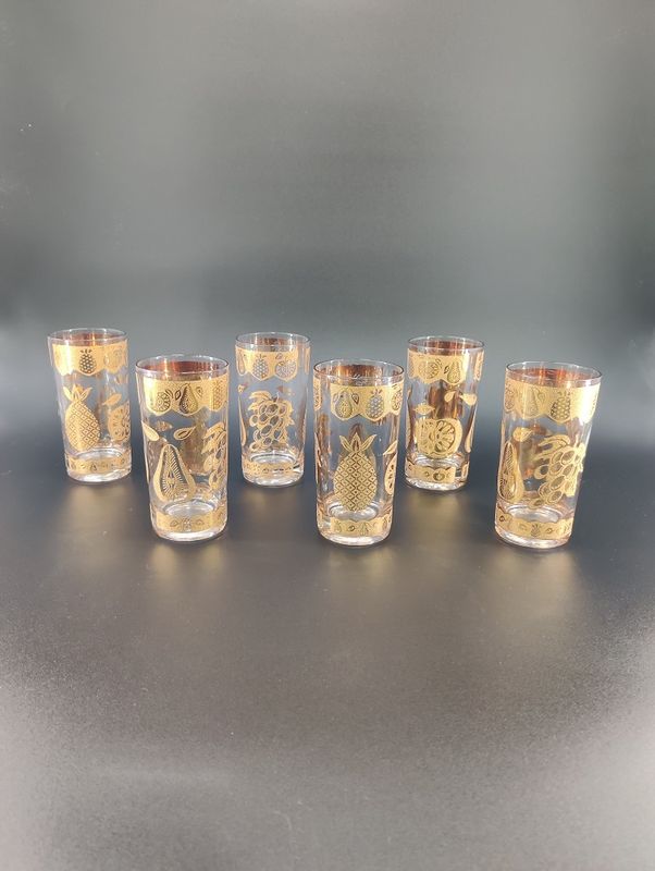 Culver Fruit Pineapple Medley Barware Glasses (Set of 6)