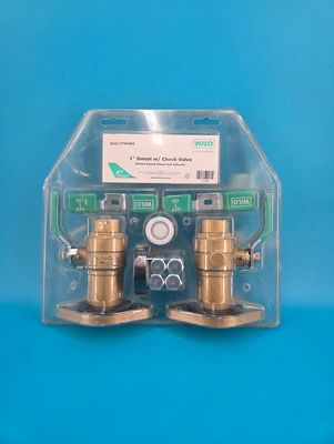Wilo Bronze Swivel Flange Ball Valve Kit 1" Sweat w/ Check Valve