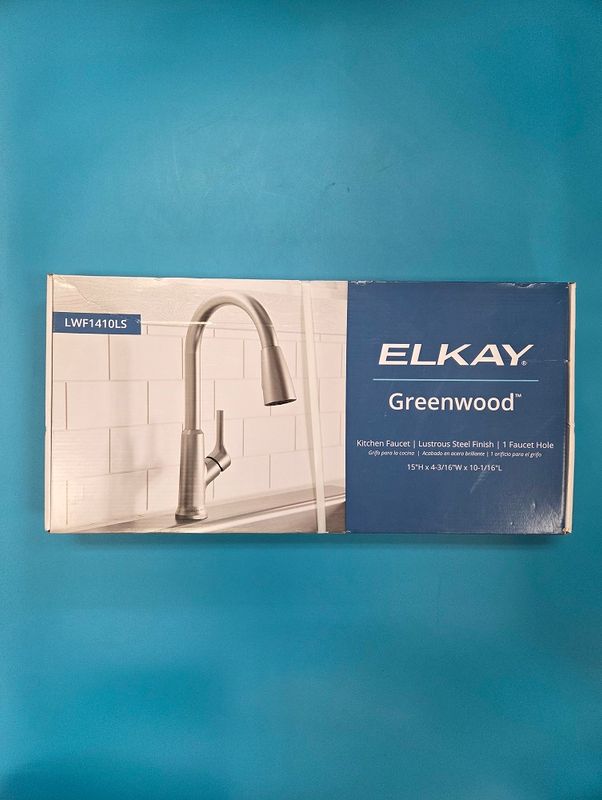 Box depicts the faucet installed.
