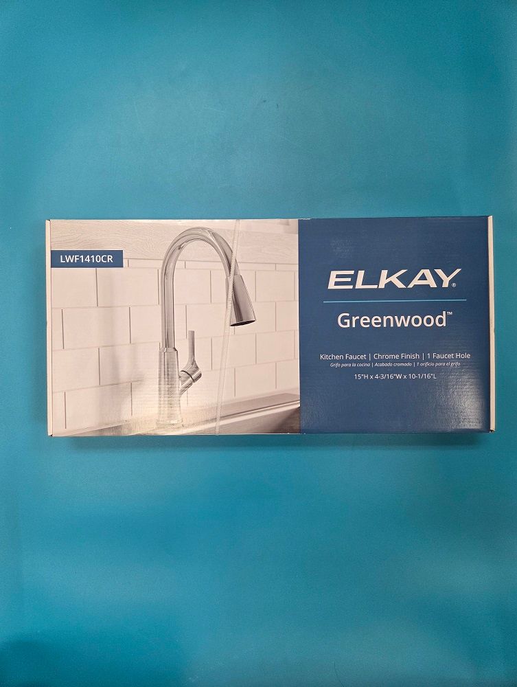 Front of box depicts recommended use of the faucet.
