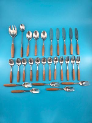 Dansk Fjord Flatware Stainless Steel Teak (27 pc)