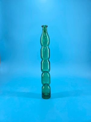 Bubble Glass Bottle - Emerald Green