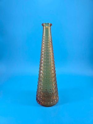 Empoli Glass Genie Bottle Decanter (Amber Hobnail)