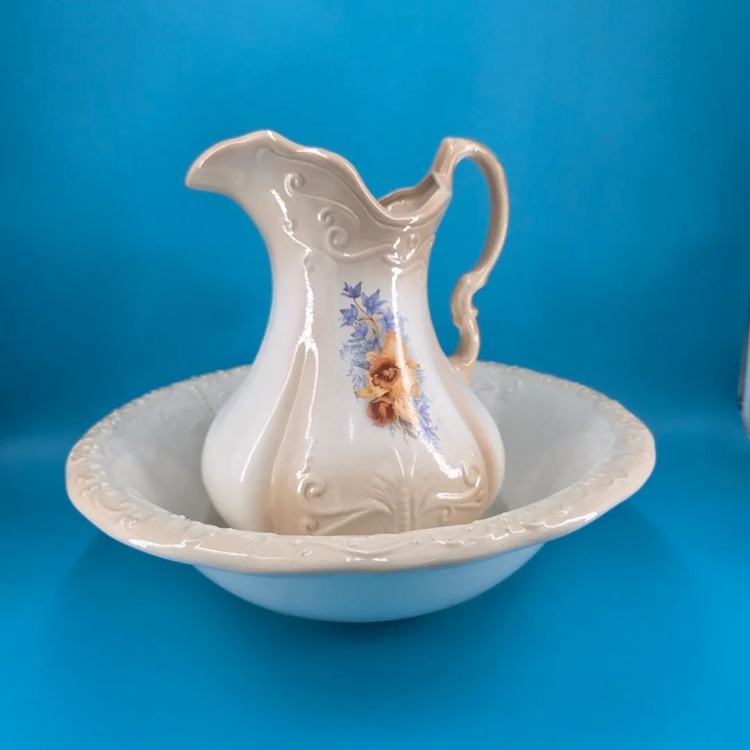 Vintage Ironstone Pitcher and Basin Bowl | ReStore Wichita, image size:1080x1080