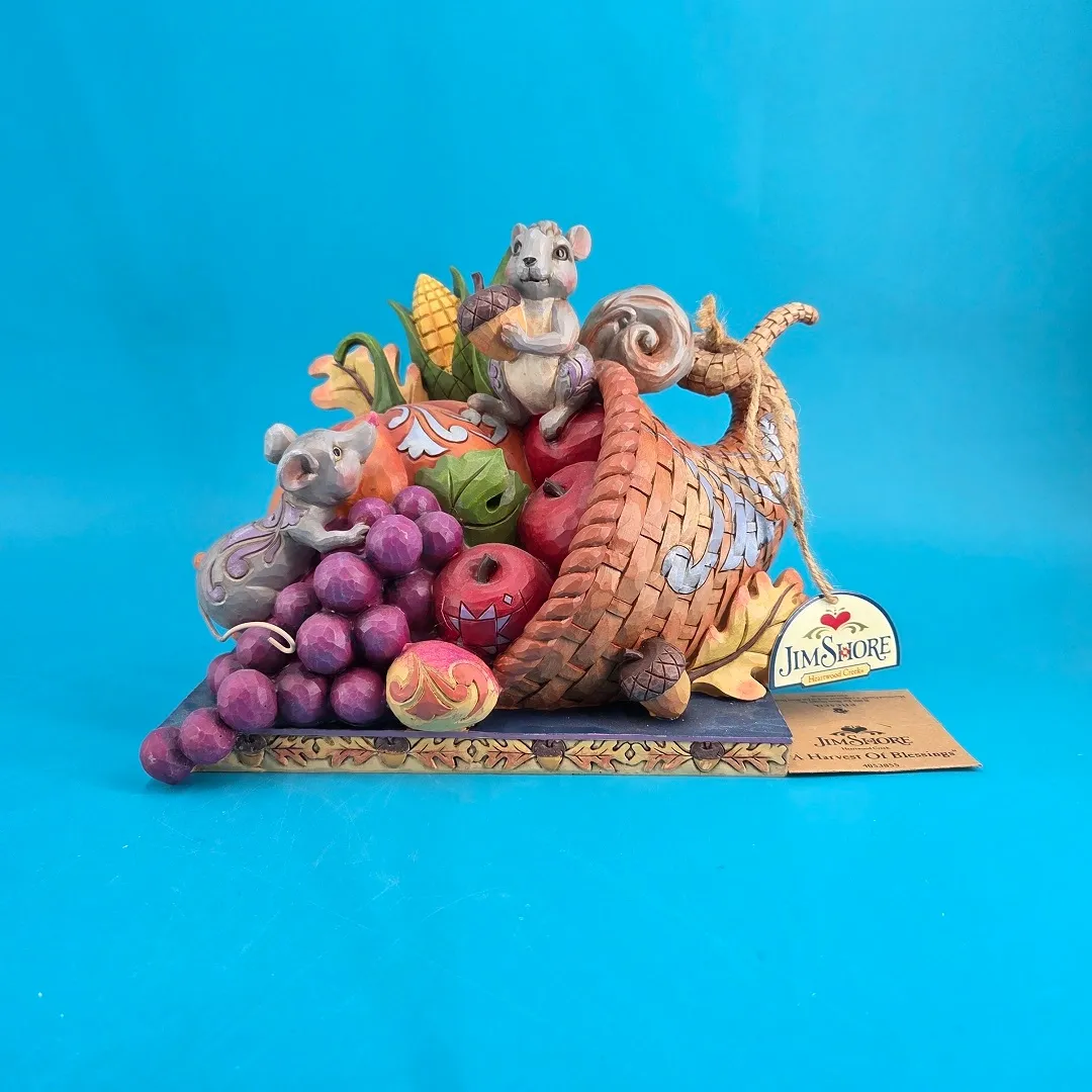 Jim Shore "A Harvest of Blessings" Cornucopia Figurine