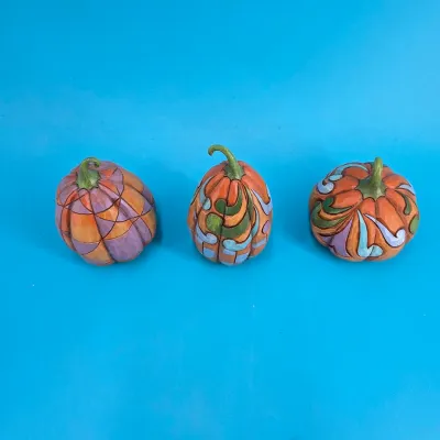 Jim Shore "Straight From The Patch" Pumpkin Figurines 