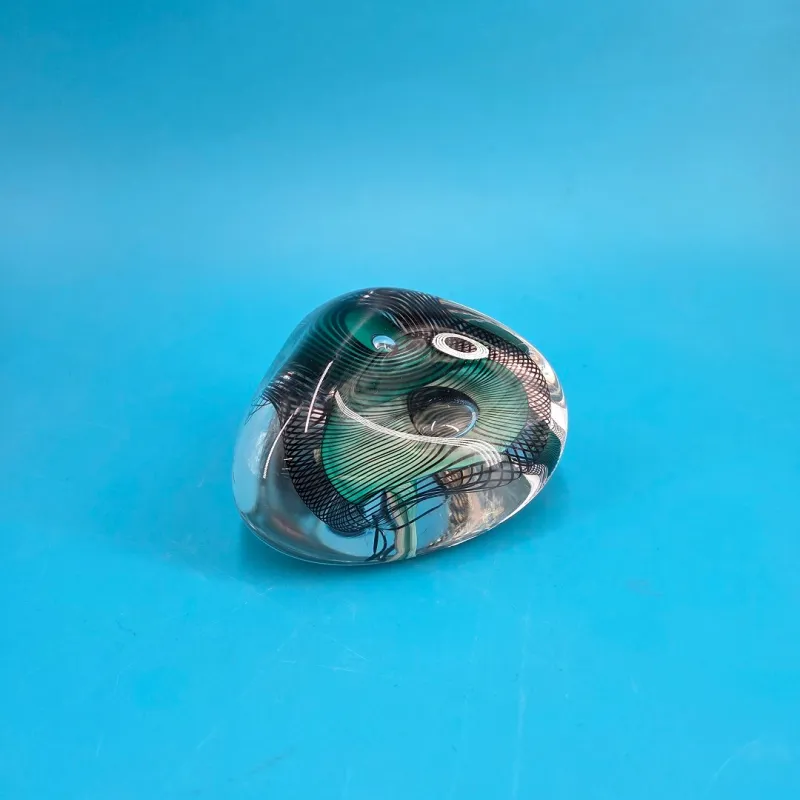 Hal David Berger Glass Paperweight (Teal)