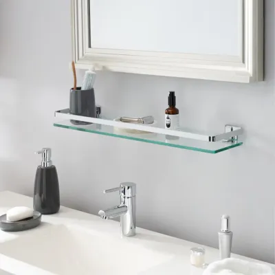 Organize It All Wall Mounted Glass Shelf