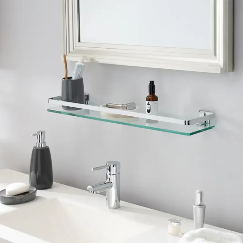 Organize It All Wall Mounted Glass Shelf