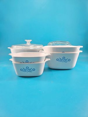 Corning Ware Casserole Set Blue Cornflower (4pcs) Corning Ware Casserole Set Blue Cornflower (4pcs)