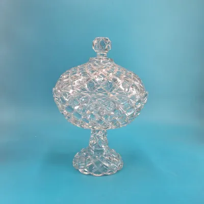 Cut Glass Candy Dish w/Lid Cut Glass Candy Dish w/Lid