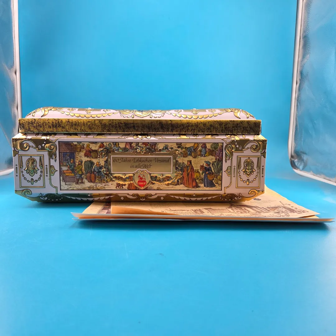 Vintage E. Otto Schmidt Decorative Cookie Tin Box